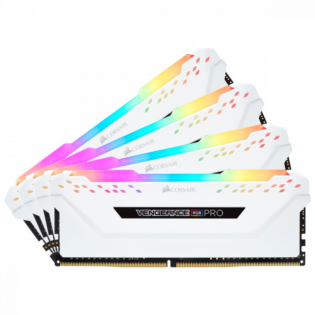 Corsair 32GB DDR4 3200MHz Kit (4x8GB) Vengeance RGB Pro White