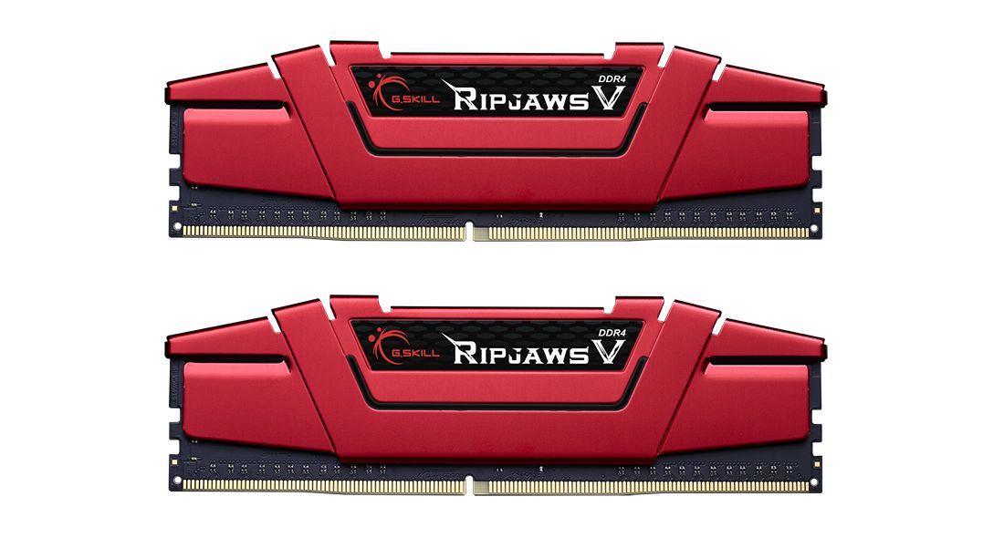 G.SKILL 16GB DDR4 2400MHz Kit(2x8GB) RipjawsV Red