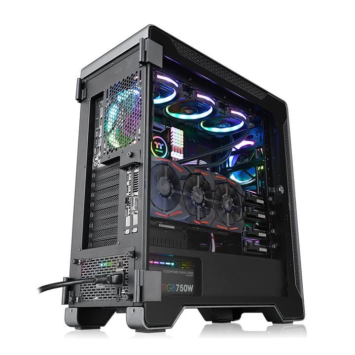 Thermaltake A500 Aluminum Tempered Glass Black