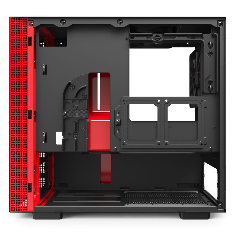 NZXT H210 Tempered Glass Matte Black/Red