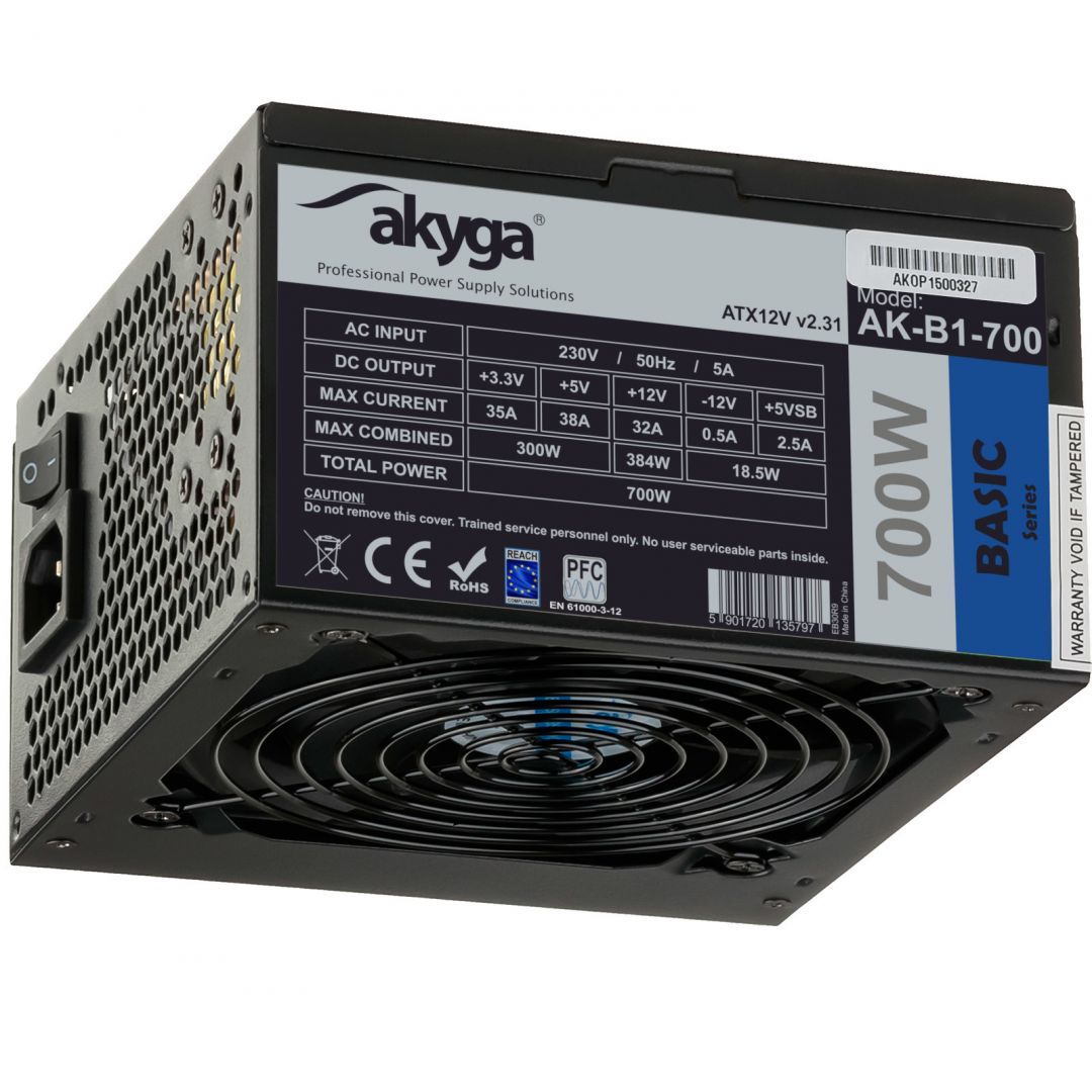 Akyga 700W Black Edition