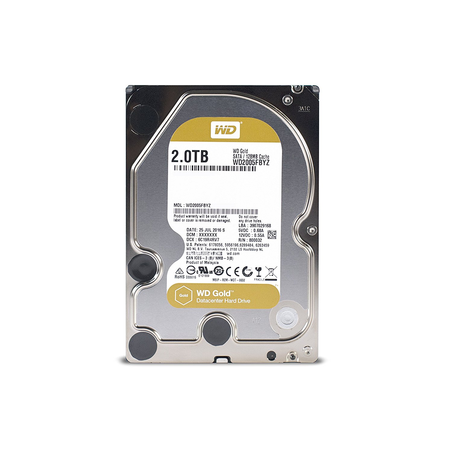 Western Digital 2TB 7200rpm SATA-600 128MB Gold WD2005FBYZ