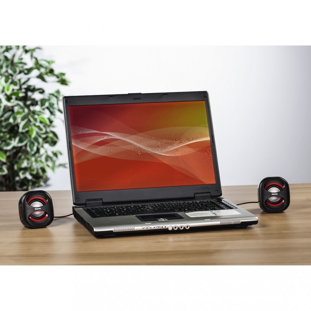 Hama Sonic Mobil 183 Notebook Speaker Black/Red