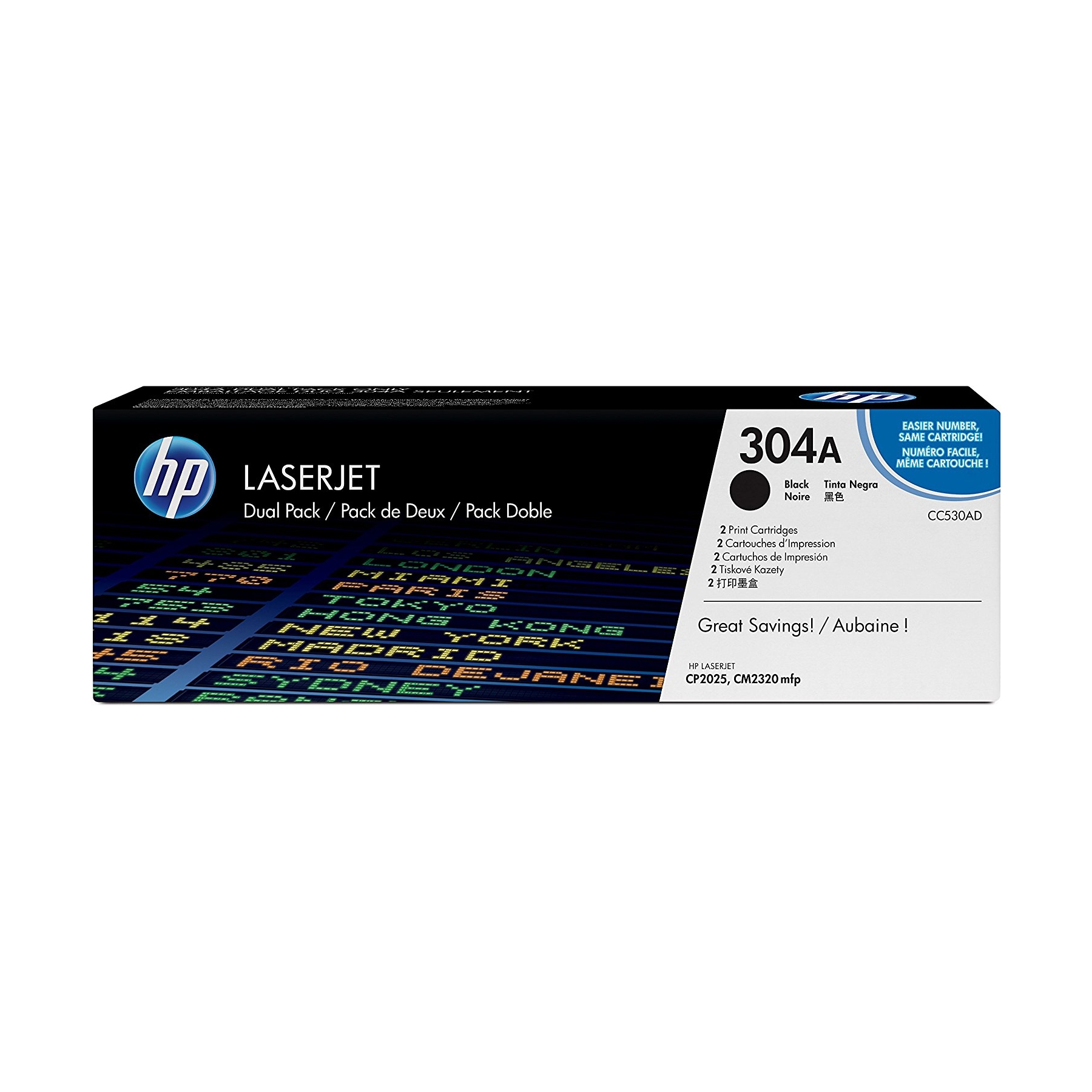 HP CC530AD (304A) 2-pack Black toner