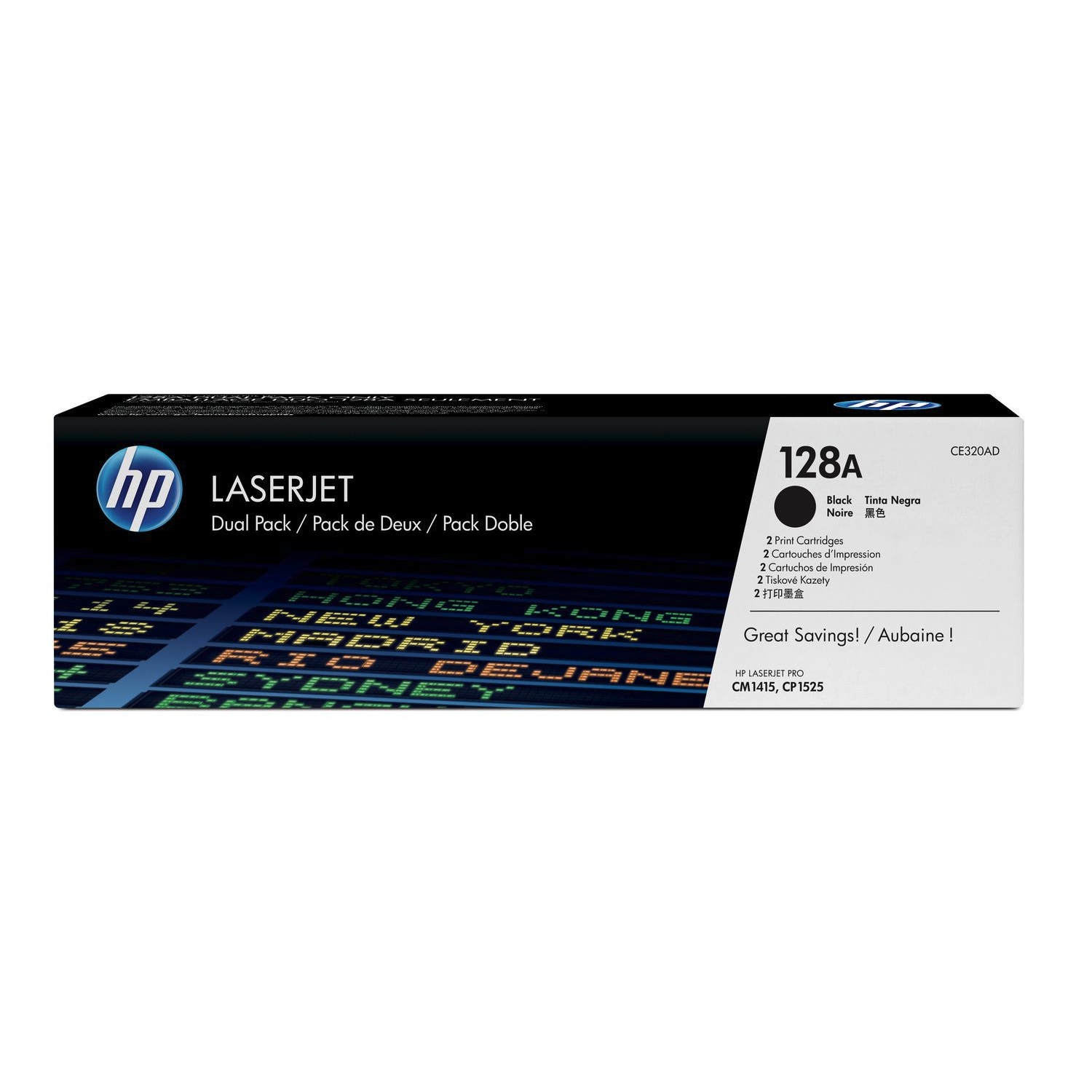 HP CE320AD (128A) 2-pack Black toner